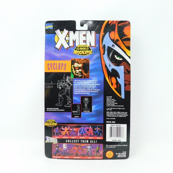 Marvel Comics Toy Biz X-Men Cyclops Age of Apocalypse Figure 1995 Vintage Sealed - Picture 2 of 7